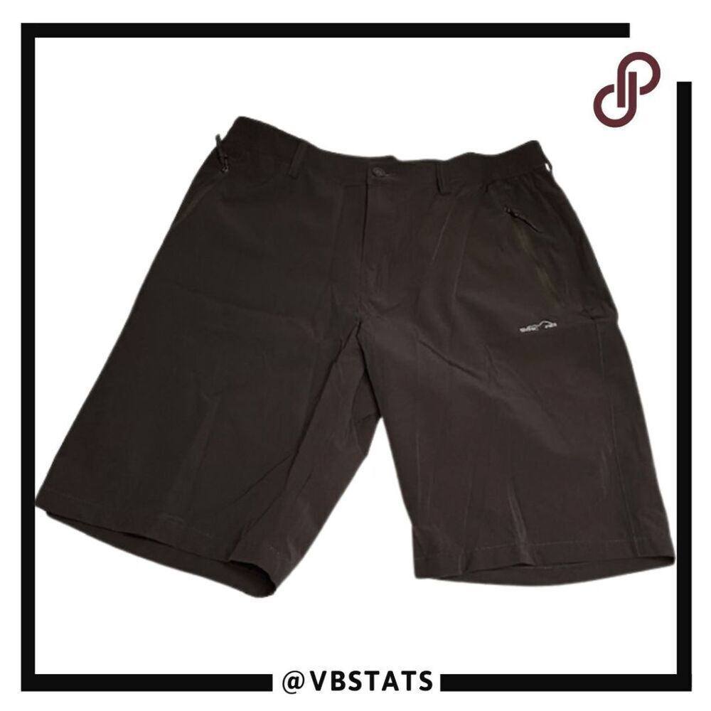 Svacuam Men's Quick Dry Hiking Chino Shorts Brown Size 34